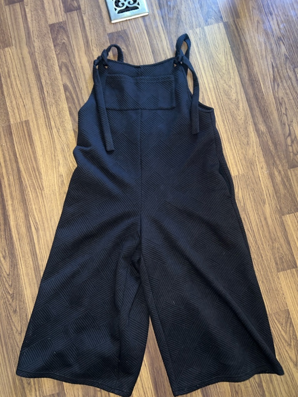 Tie-Strap Black Wide-Leg Jumpsuit